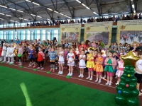 В спортивном манеже «Юность» впервые прошли соревнования по фитнес-аэробике среди команд дошкольных образовательных учреждений